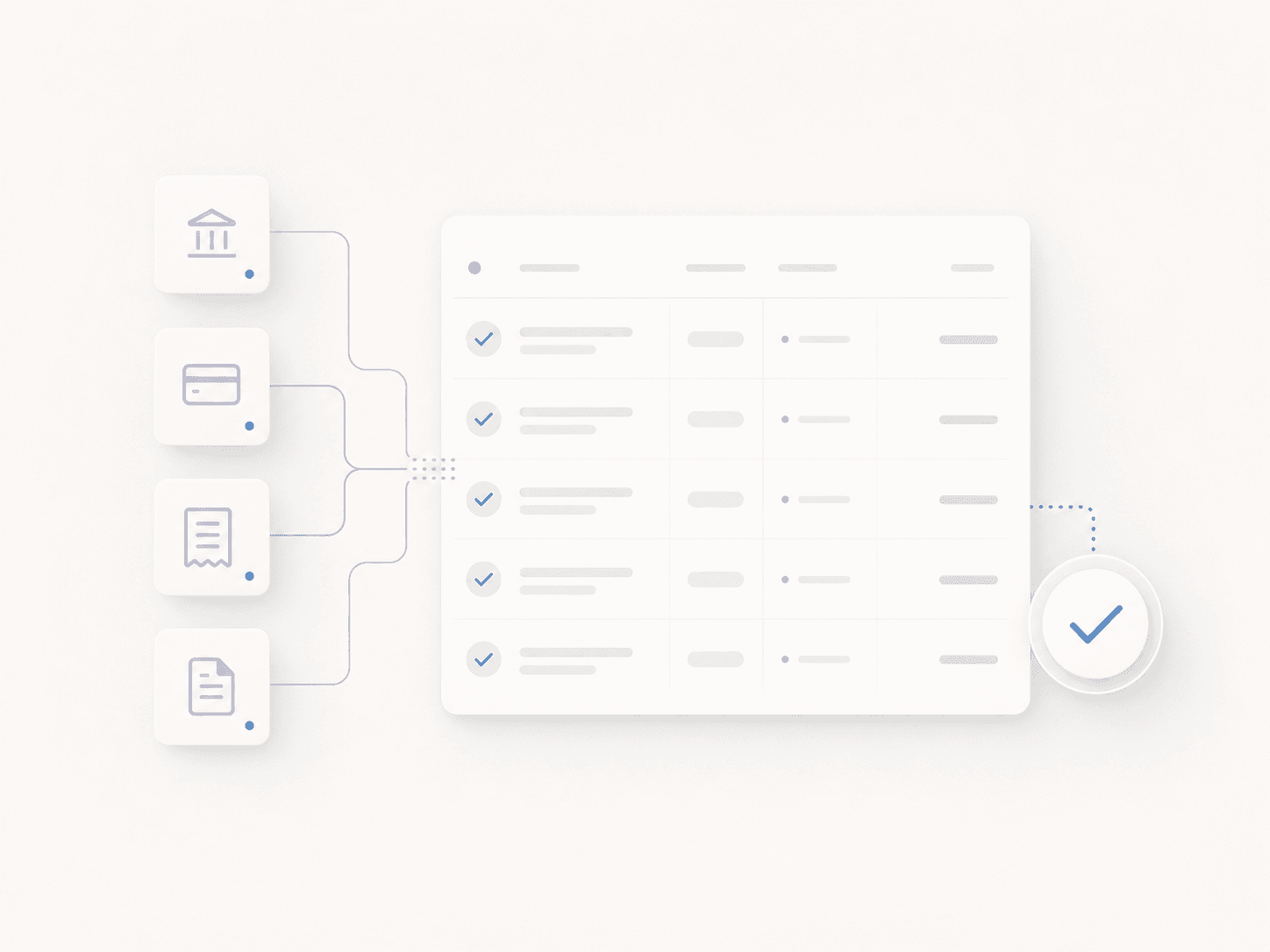 Flat AI reconciliation review visual
